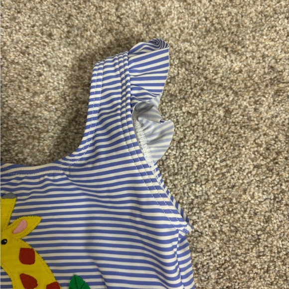 Baby Boden Striped Swimsuit with Giraffe Design Baby Bathing suit 6-9 months - Picture 6 of 8